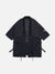 Functional Vintage Plaid Patchwork Robe Cardigan Jacket