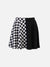 Dark Patchwork Checkerboard Skirt