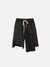 Dark Irregular Patchwork Cotton Shorts