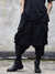 Dark Patchwork Fake Two Oversized Ankle-length Pants