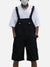 Functional Dark Solid Color Cotton overalls