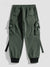 Function Buttons Ribbons Zipper Pockets Cargo Pants