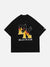 Flame Letters Embroidery Tee
