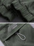 Techwear Drawstring Pocket Print Thick Fleece Cargo Pants