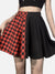 Dark Patchwork Checkerboard Skirt