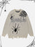 Spider Jacquard Fringe Sweater