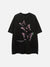 Punk Butterfly Graphic Washed Tee