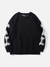 Dark Skeleton Print Knitted Sweater