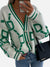 Letters "D" Knit Cardigan Sweater