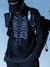 Dark Mechanical Skeleton Print Knitted Sweater