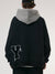 Fake Two Tassel Embroidery Letters Print Hoodie