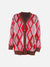 Pixel Plaid Cardigan Sweater