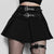 Dark Babes High-waisted Leather Pleated Skirt