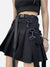 Techwear Personality Belt High Waist Pleated Skirt